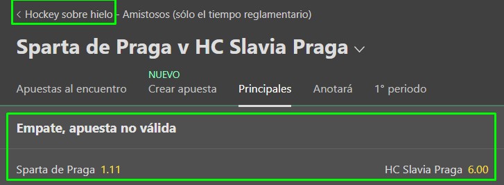 Empate apuesta no valida bet365