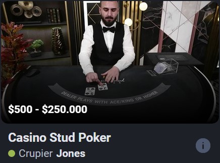 Stud Póker en Betano Casino