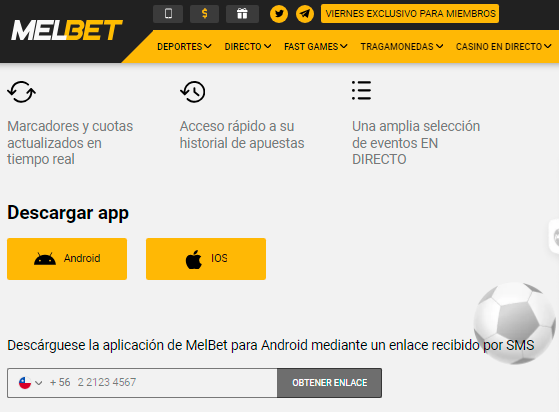 Descargar Melbet Chile app