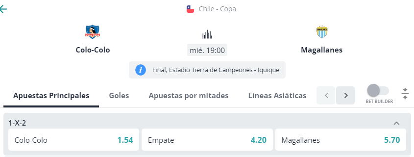 Apuestas Copa Chile en Novibet