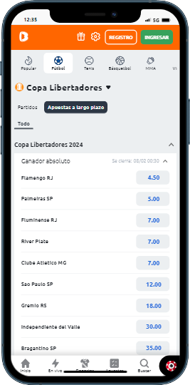 Copa Libertadores en Betano 2024