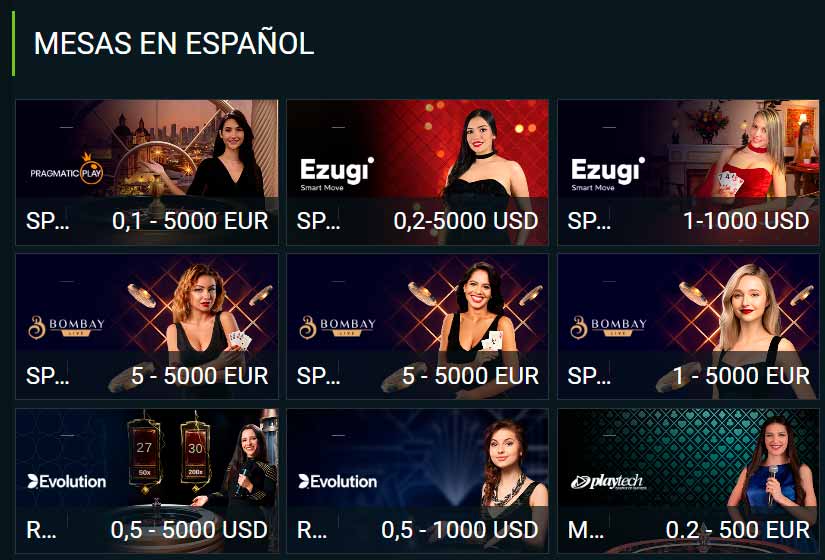 1xBet Casino en vivo