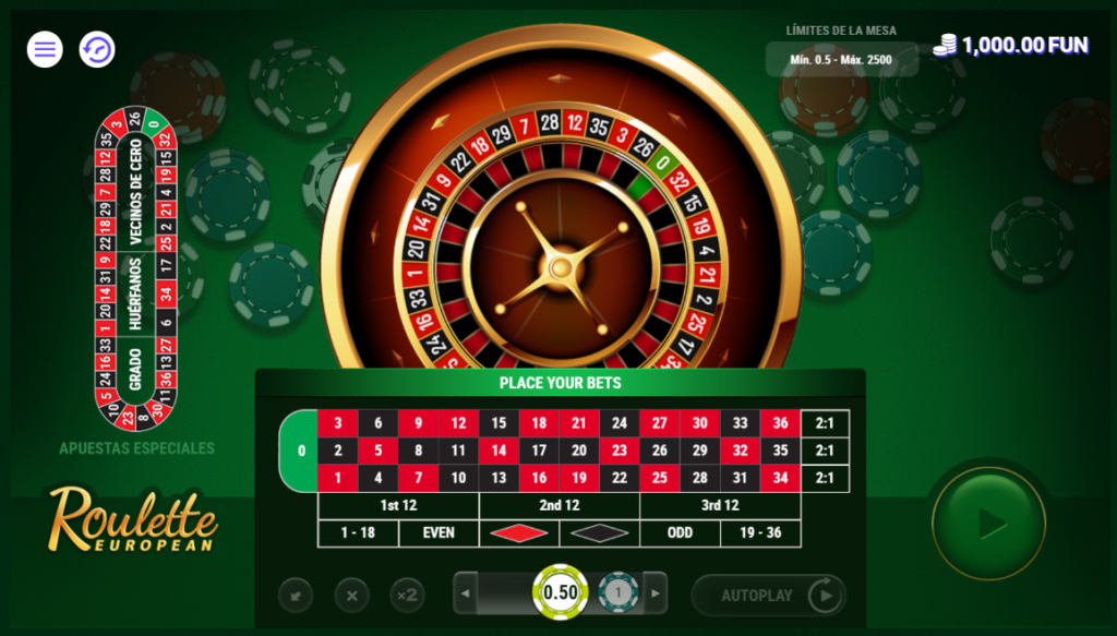 Ruleta en 1Win Casino