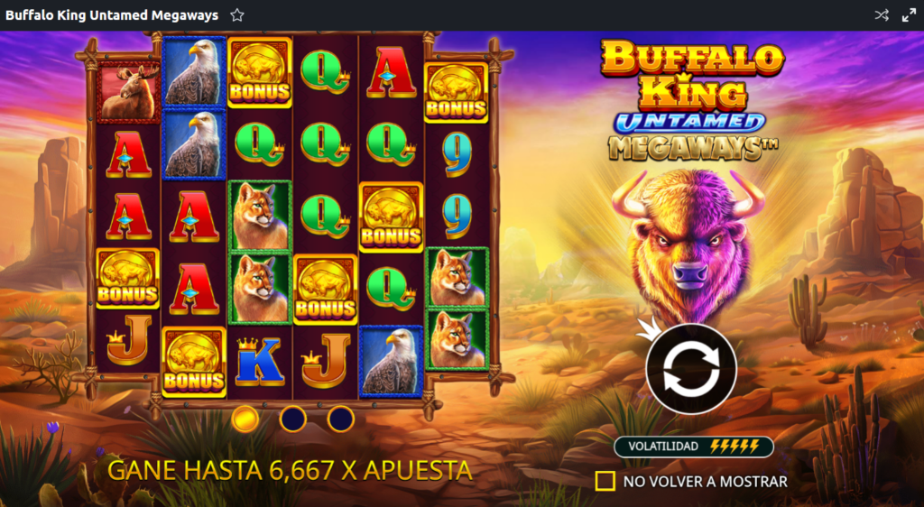 Buffalo King Untamed Megaways con dinero real