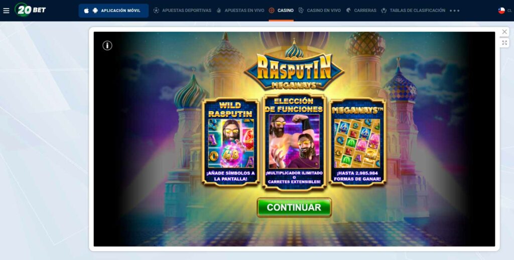 Características de la Slot Rasputin