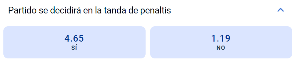 Partido se decidirá en tanda de penaltis Jugabet