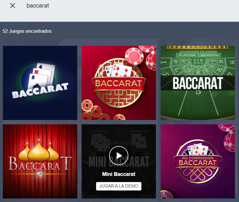 Baccarat en BetGlobal Casino Chile