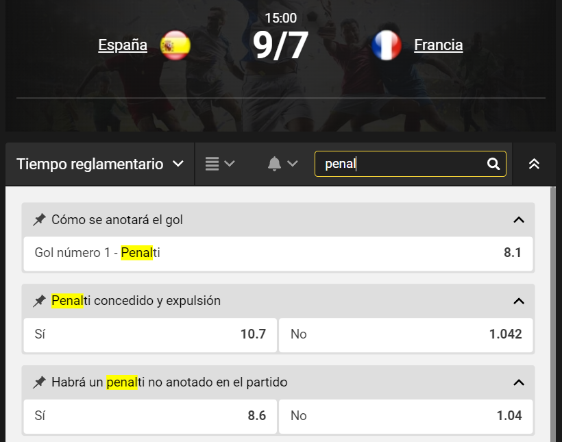 Apuestas Penaltis en Melbet