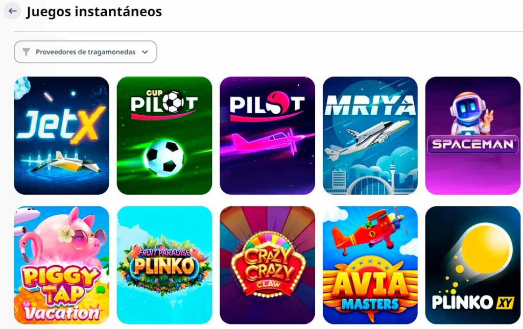 Juegos rápidos Monro Casino
