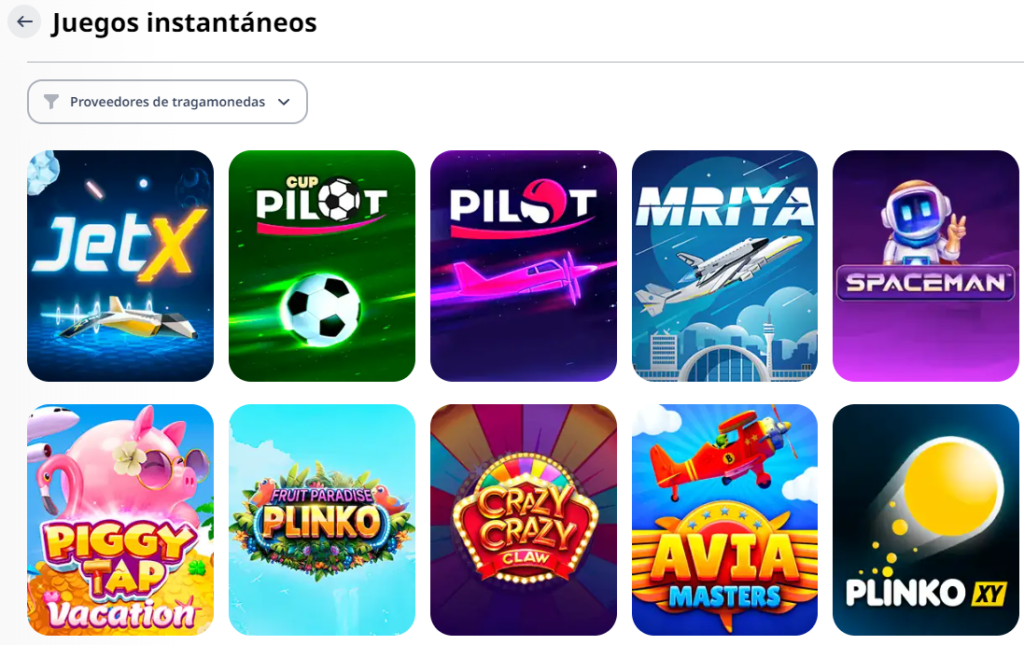 Juegos rápidos Monro Casino