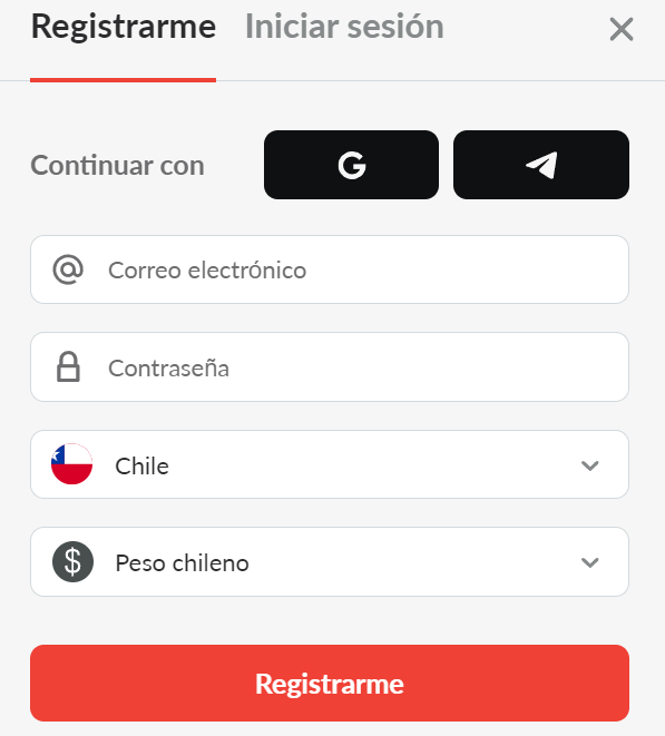 Registrarse en 1GO Chile