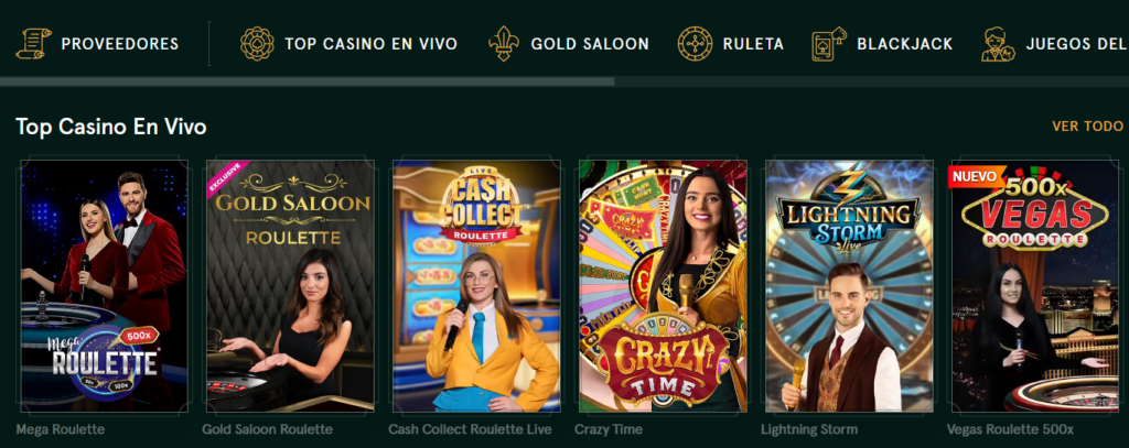 Casino en vivo en Casinia