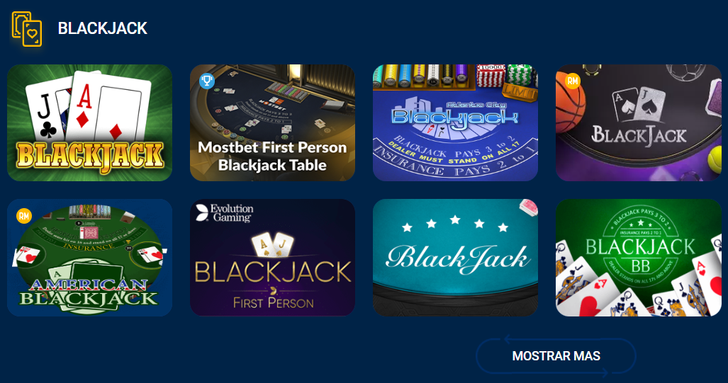 Mostbet Casino Juegos de Cartas