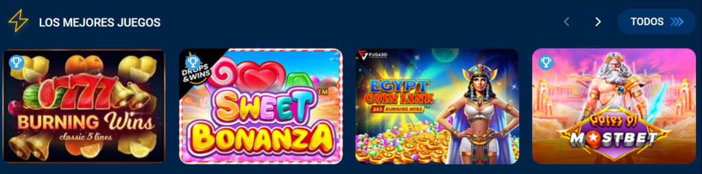 Mejores juegos en Mostbet Casino