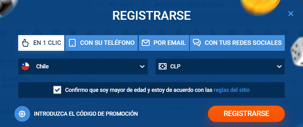 Registro en Mostbet Chile