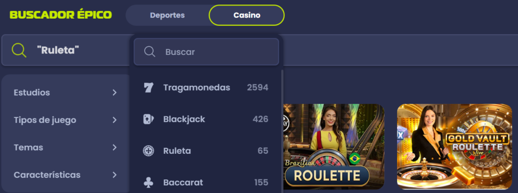 Ruleta en Epicbet Casino