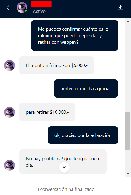 Chat con agente en vivo en Epicbet Chile