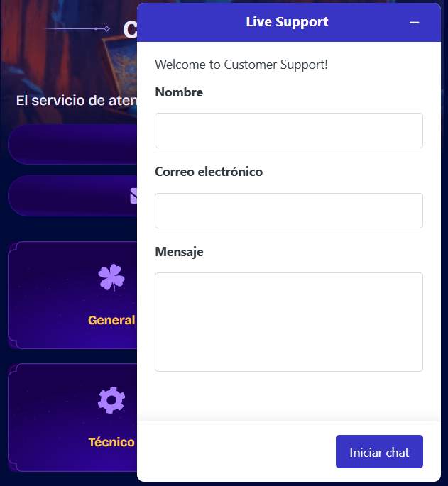 Atención al cliente en GeniePlay Chile