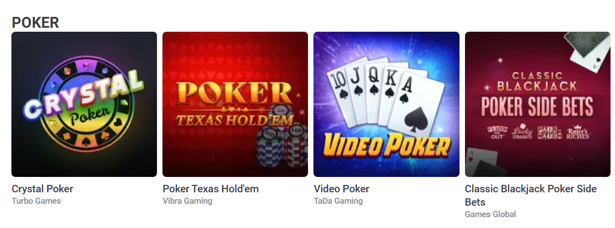 Juegos de cartas en TonyBet Casino