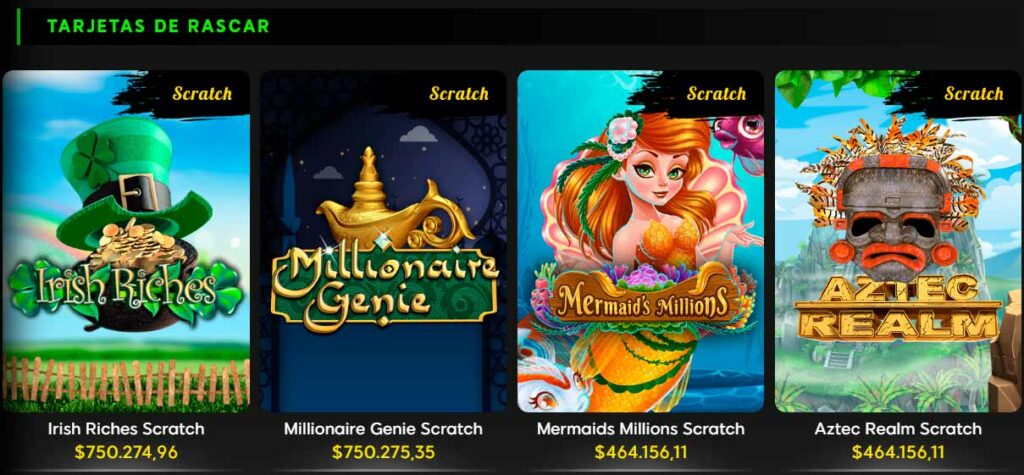 Juegos de Rasca y Gana en 888Casino Chile