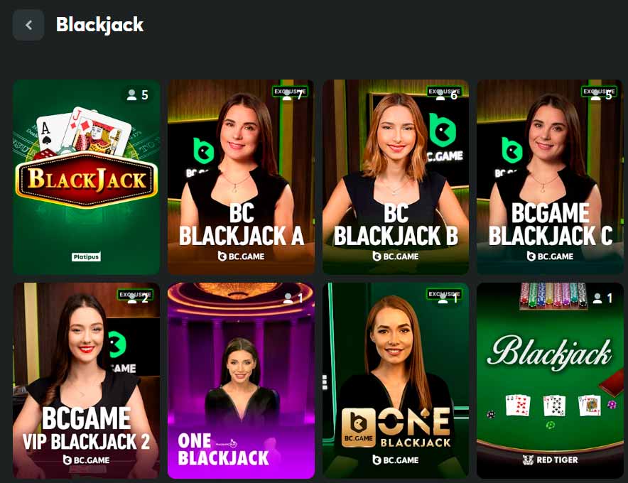 Blackjack en BC Game Casino