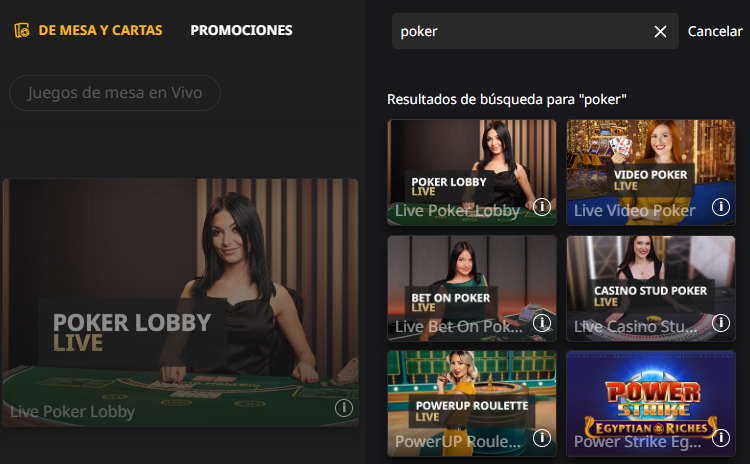 Poker en Betfair Casino