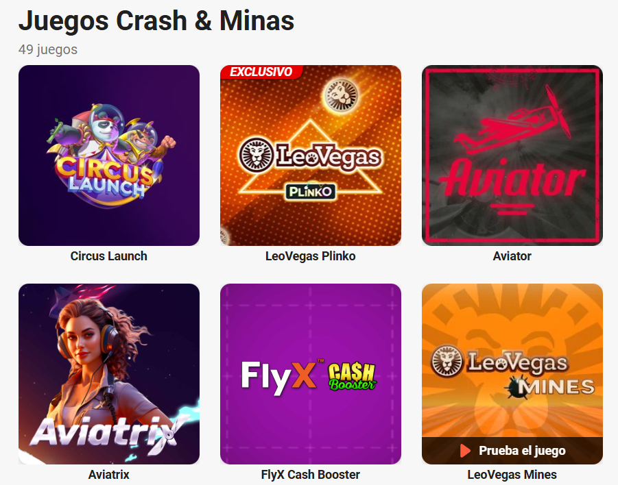 Crash Games en LeoVegas Casino