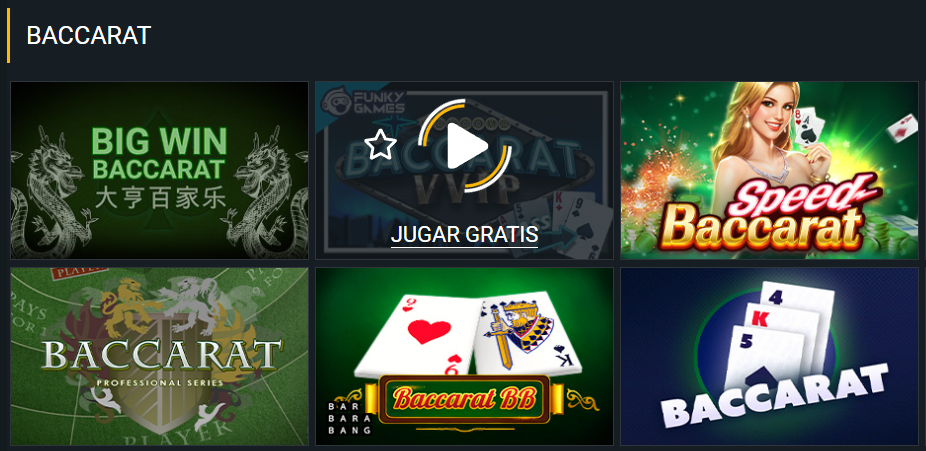 Baccarat en Melbet Casino