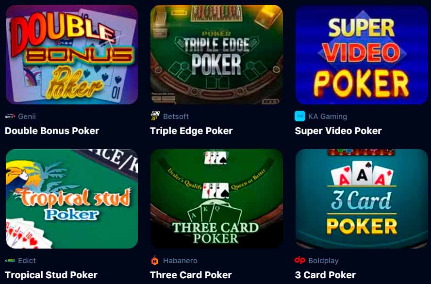Poker en 1Win Casino