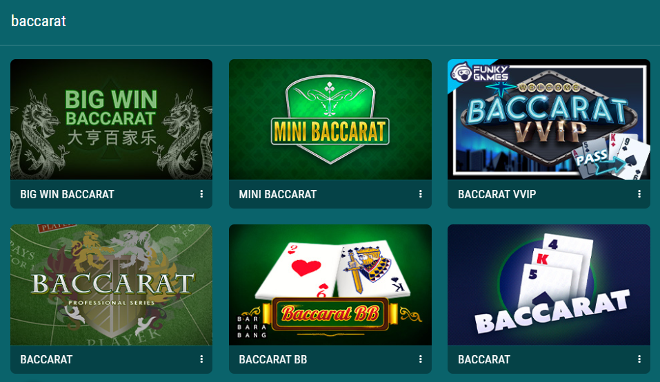 Baccarat en 22bet Casino