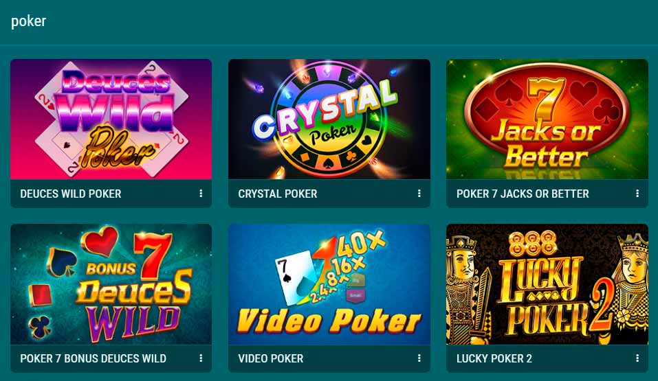 Poker en 22bet Casino