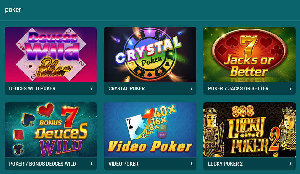 Poker en 22bet Casino