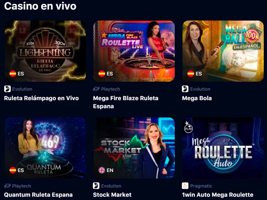 1Win Casino en vivo