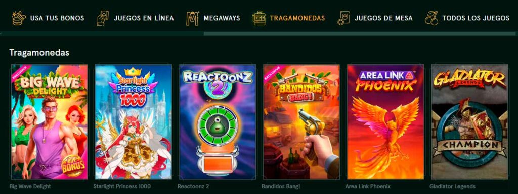 Tragamonedas en Casinia Chile
