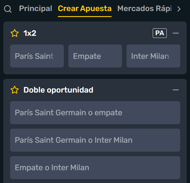 Creador de Apuestas en CampeónBet Chile