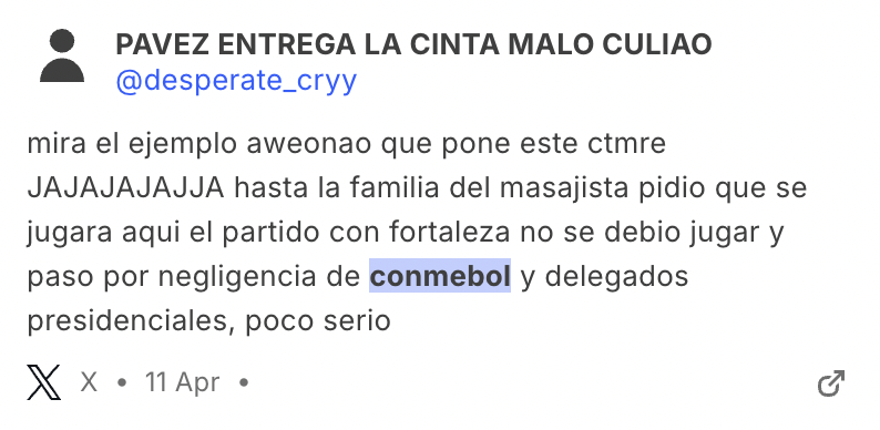 Críticas a la Conmebol 5