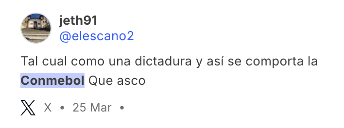 Críticas a la Conmebol 8