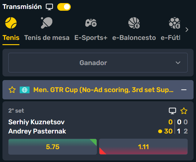 Streaming y apuestas en vivo en CampeónBet Chile