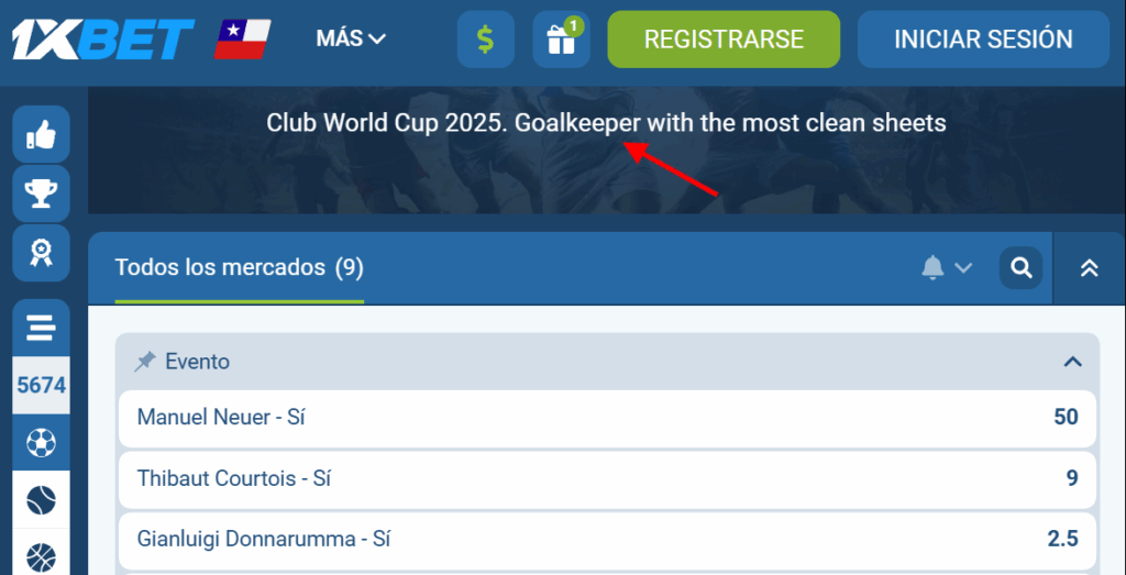 Apuestas Mejor Arquero Mundial de Clubes