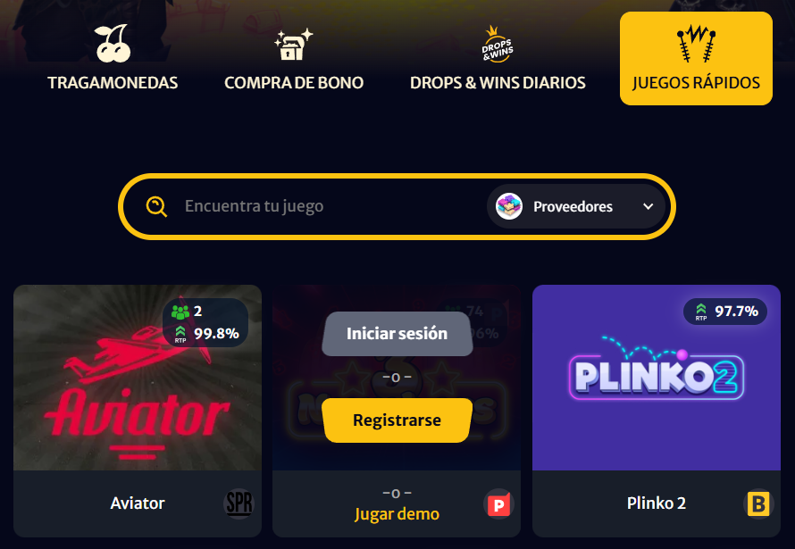 Juegos Rápidos en HellSpin Casino