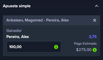Apuesta simple en Stake