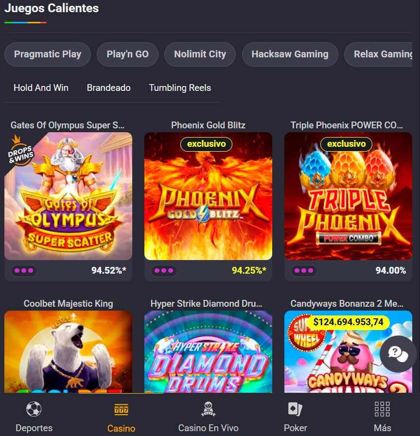 Mejores juegos en Coolbet Casino