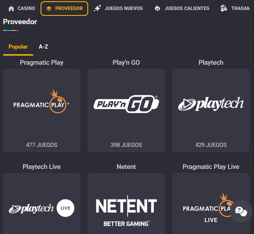 Proveedores de juegos en Coolbet Casino