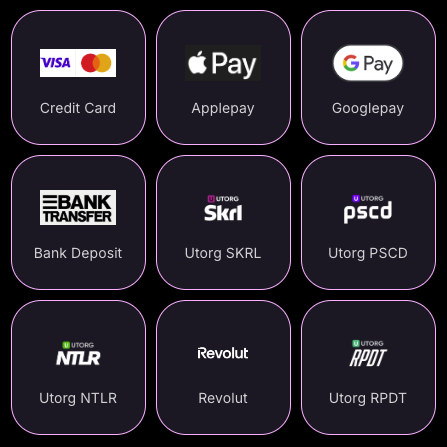 Métodos de pago en Tenex Casino