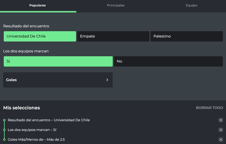 Creador de apuestas en BetCollect