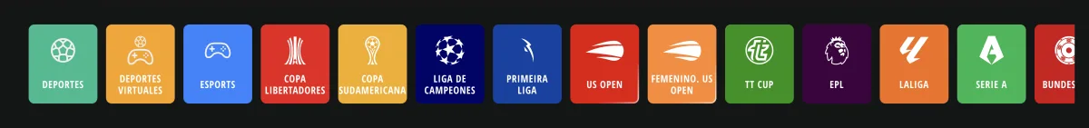 Accesos a deportes, virtuales, eSports y torneos en Drip Chile
