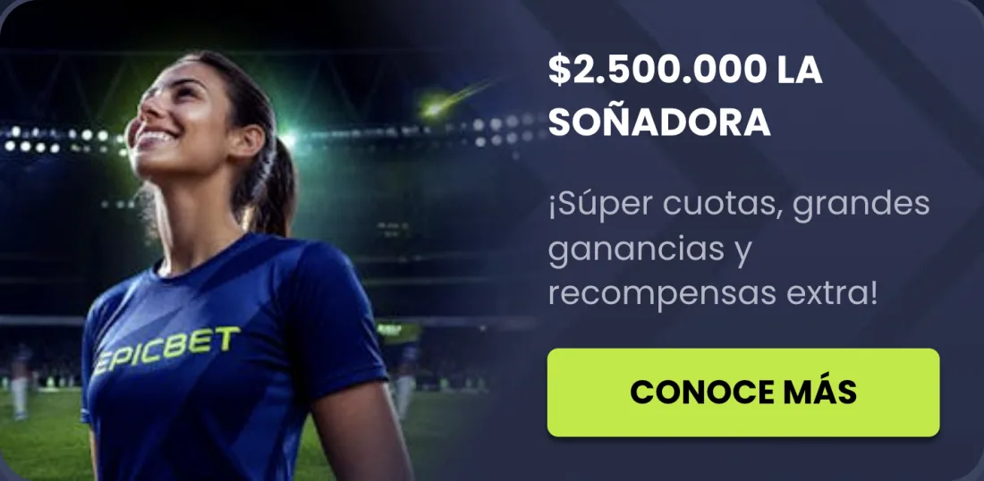 Tarjeta de la promoción La Soñadora de dos millones y medio de pesos