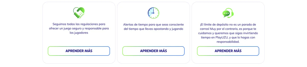 Herramientas de juego responsable de PlayUZU en su portada